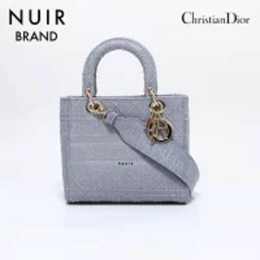 Christian Dior Lady Tote Bag Gray